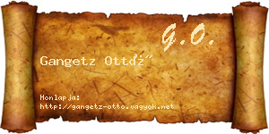Gangetz Ottó névjegykártya