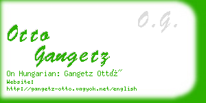 otto gangetz business card